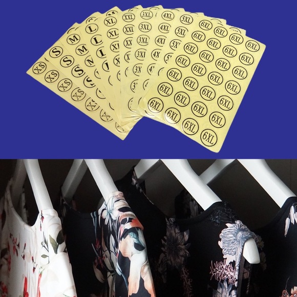 Transparent 1” Size Stickers XS-6XL  CLEARANCE - Picture 3 of 4